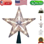 Kurt Adler Clear Star Treetop 10 Lights, 7-INCH Perfect Holiday Accent. Fixed Price $15.99.