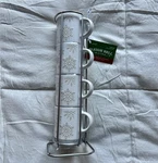 Sleigh Bell Bistro Espresso Mug Set With Rack 3 Oz 4 Pack Brand New Tags. Fixed Price $12.00.