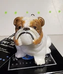 Joy To The World Bulldog Sitting Polish Glass Ornament Nib Original Box. Fixed Price $57.55.