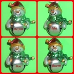 Jingle Bell Christmas Ornament Ganz Snowman Red Cap Personalized Pick Girls. Fixed Price $8.50.