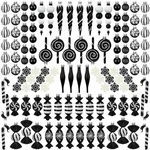 120 Pcs Christmas Tree Ornaments Black And White Ball Bulk Snowflake. Fixed Price $59.81.