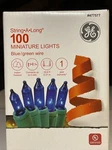 Ge 100 Blue Mini Lights Green Wire. Fixed Price $5.00.