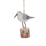 Carved Wood Sandpiper Coastal Christmas Ornament, Gallerie Ii, Nwt. Fixed Price $10.75.