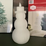 Holiday Time Led Candle Snowman Decor Indoor New. Fixed Price $14.99.