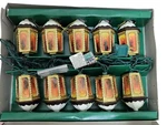 Kurt Adler 10 Christmas Indoor String Lights Glitter Lanterns With Candlelight. Fixed Price $39.99.