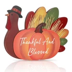 Thanksgiving Decoration Wooden Tabletop Standing Turkey Fo. Fixed Price $17.53.