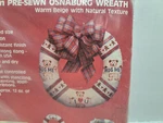 Regency Mills - Country Fabrics Osnaburg Wreath (16" Holiday Bears) #62010. Fixed Price $10.00.