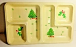 Art Form Ind Christmas Tree Chip Dip Rigid Plastic Divided Serving Tray Vintage. Fixed Price $12.40.