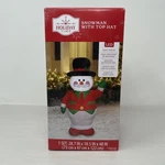Holiday Time Snowman With Top Hat 48 Inflatable Led Christmas Decoration New. Fixed Price $24.95.