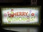 The Lighted Sign Wall Decor Merry Grinchmas Gemmy 2024 Store Display. Fixed Price $34.99.