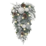 Valery Madelyn Pre-lit Christmas Teardrop Swag For Decorating Outdoor, 24 Inc.... Fixed Price $71.78.