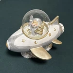 Space Aeronaut Santa Led Light Rocket Ship Jet Plane Christmas Decor Moon Stars. Fixed Price $38.00.