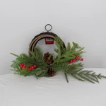 Ashland Christmas Wreath Pine Cedar Mix Red Berry Pincecone 8" Diameter New. Fixed Price $15.00.