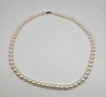 Sterling Silver Ivory White 6MM Cultured Freshwater Pearl Necklace 16". Fixed Price $28.00.
