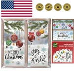 221 Pcs Christmas Window Cling Sticker, Xmas Balls Branches Snow For Home Par.... Fixed Price $8.99.