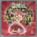 Optic Glow By Puleo Color Changing 24 Fiber Christmas Wreath W/ Candles. Fixed Price $59.95.