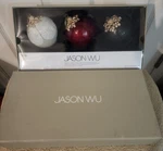 Rare Beautiful Christmas Holiday Glass Ornaments Jason Wu 3 Hand Blown. Fixed Price $40.00.