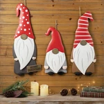 Glitzhome Set Of 3 Christmas Metal Gnome Yard Stake , Standing Wall Decor. Fixed Price $28.80.