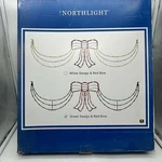 Northlight 3-PIECE Lighted Red And Green Bow Swag Christmas Decoration Excellent. Fixed Price $44.97.