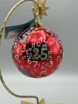Christopher Radko * Til Christmas Calendar Ball Glass Ornament. Fixed Price $45.00.