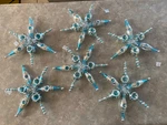 New Set Of 6 Mercury Glass Star 11" Ornament Christmas Decorations. Fixed Price $99.00.
