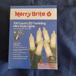 Merry Brite 100 Count Led Green Wire 26.8FT Indoor/outdoor Mini Style Lights. Fixed Price $18.00.