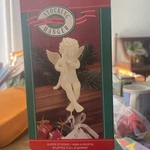 Vintage 1991 Hallmark Christmas Stocking Hanger Cherub Harp Wings Hard Find. Fixed Price $29.00.