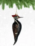 Cobane Studio Pileated Woodpecker Ornament Hand-blown Glass Bird -.... Fixed Price $39.08.