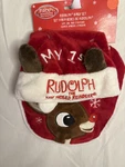 Dandee Rudolph Red Nose Reindeer Baby Infant Hat & Bib Set My 1ST Christmas New. Fixed Price $12.00.
