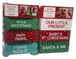 Set Of 2 Pearhead Photo Stands Baby's 1ST Christmas & Dog Holiday Blocks. Fixed Price $19.13.
