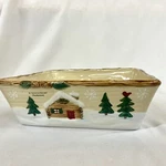 Country Holiday Serving Dish St Nicholas Square Heartland Pattern 10 Inch. Fixed Price $22.99.