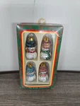 4 Glass Kurt S. Adler Christmas Snowman Ornaments Box. Fixed Price $14.00.