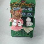 Vintage Trim Tree Christmas Ornament Grandma Mouse With Cat On Hutch N.o.s. Fixed Price $11.97.