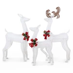 5FT 3PIECE Led Lighted Christmas Deer Family Outdoor Yard DECORATIONS,3D Supe.... Fixed Price $83.91.