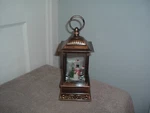 Christmas Forever 10.5" Snowman Broom Birds Glitter Lantern Globe Lighted. Fixed Price $26.99.