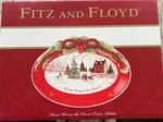 Fitz And Floyd Holiday Oval Sentiment Tray Ceramic 'home Warms The Heart' Winter. Fixed Price $24.99.