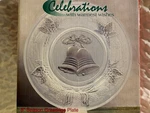 Celebrations 8" Frosted Season Greetings Plate (brand New). Fixed Price $9.99.
