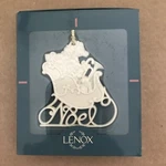 Lenox Porcelain "holiday Wishes Noel" Christmas Ornament Nos. Fixed Price $20.00.