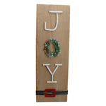 Northlight 23.75-INCH Vertical Beige Wooden Joy Christmas Sign With Santa's Belt. Fixed Price $31.49.
