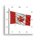 3DROSE, Flag Of Canada On Pole Over White Canadian, Wall Clock. Fixed Price $42.99.
