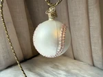 Old World Blown Glass Christmas Ornament Baseball With Owc Gift Box 44015. Fixed Price $9.95.