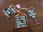 Wine Chalkboard Sign Christmas Ornaments 3PK Drink. Fixed Price $21.66.