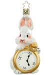 Inge-glas Tea Party Clock Bunny Time 10058S020 German Glass Christmas Ornament. Fixed Price $57.50.