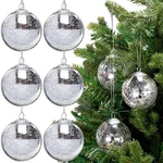 12 Pcs Christmas Glass Ball Ornaments 2.4 Crackle Mercury Vintage Chr.... Fixed Price $53.77.