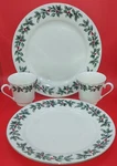 Formalities By Baum Bros Holly Collection. Plates 10" And Tea Cups 3.25". Fixed Price $32.00.