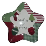 Oneida Earthenware Christmas Cookies For Santa Plate Star Shaped Glazed 12". Fixed Price $12.97.