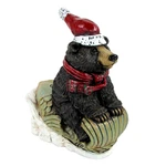 Stone Bunny Inc Bear Sleigh Ride 9.75" Statue Christmas Fish 2002 Telle Stein. Fixed Price $39.95.