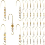 35 Pieces Christmas Ornament Hooks Acrylic Gold Wire Hangers Decorat.... Fixed Price $25.47.