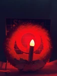 Vintage Sterling Electric Wreath Of Red Sparkling Cellophane Light Christmas. Fixed Price $26.35.