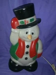 Vtg Tpi Plastics Frosty Snowman Blow Mold Christmas Tabletop Decor 18" #024816-1. Fixed Price $59.99.
